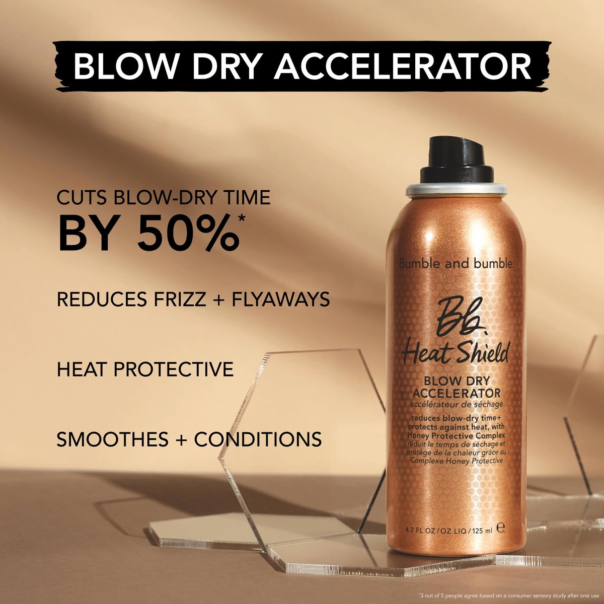 Bumble and bumble. Heat Shield Blow Dry Accelerator Hair Mist, 4.2 Fl Oz – Reduce Blow Dry Time, Anti-Frizz, Heat Protection, Smooths All Hair Types Avelisse