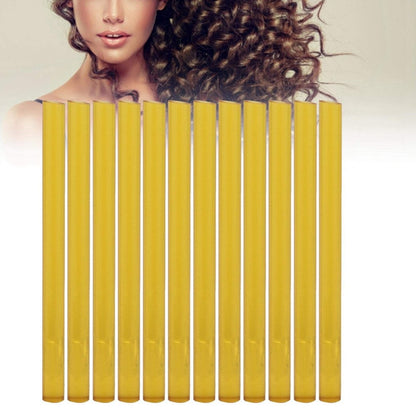 12Pcs Professional Hair Extensions Sticks - Yellow Hot Glue Adhesive for Wig & Hair Extension Application