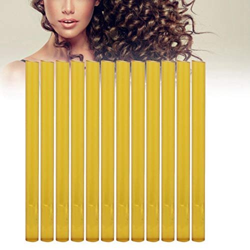 12Pcs Professional Hair Extensions Sticks - Yellow Hot Glue Adhesive for Wig & Hair Extension Application - görsel 10