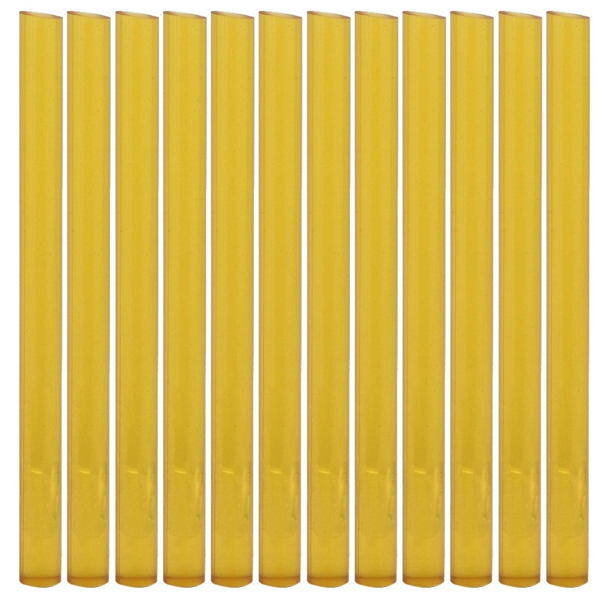 12Pcs Professional Hair Extensions Sticks - Yellow Hot Glue Adhesive for Wig & Hair Extension Application - görsel 1