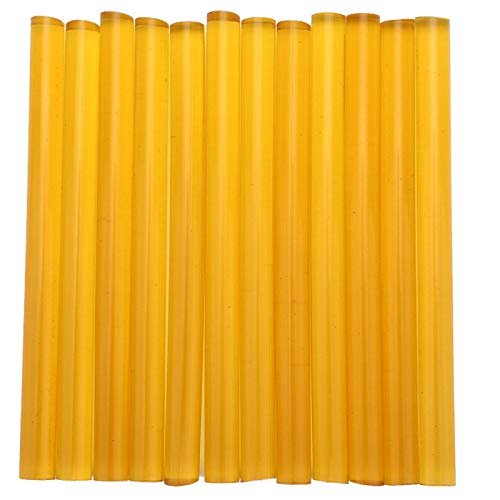 12Pcs Professional Hair Extensions Sticks - Yellow Hot Glue Adhesive for Wig & Hair Extension Application - görsel 12