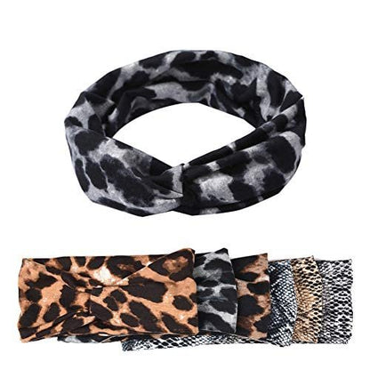 MarchQueen Elastic Twisted Criss Cross Hair Bands - 6 Pack Fashion Headbands for Women and Girls