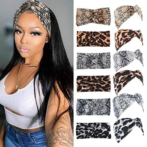 MarchQueen Elastic Twisted Criss Cross Hair Bands - 6 Pack Fashion Headbands for Women and Girls - görsel 2