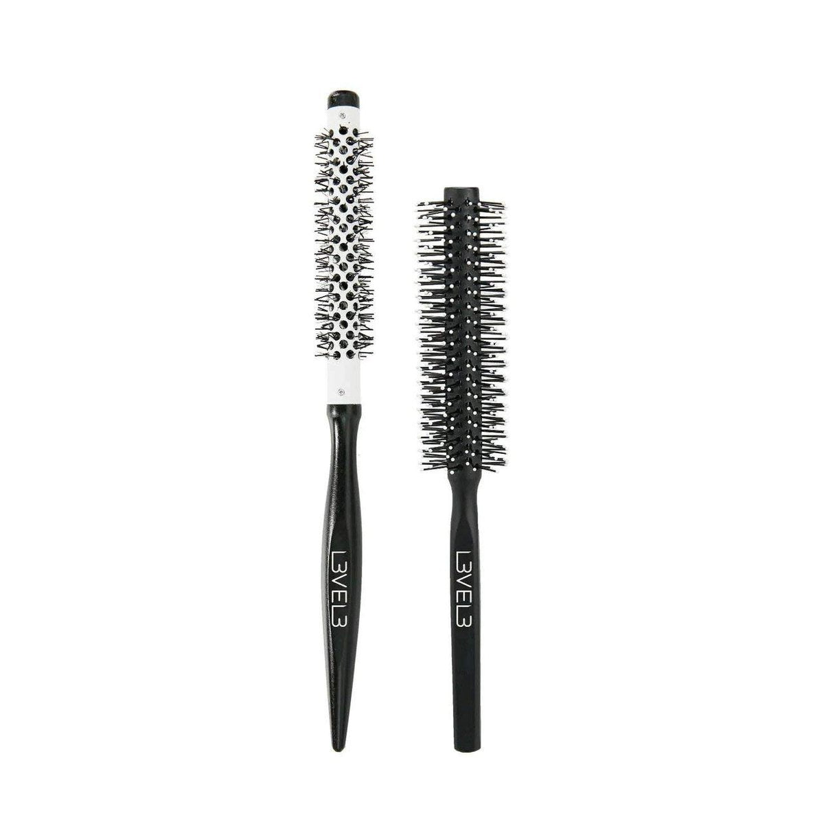L3 Round Brush Set - Professional Hair Styling Brushes for Volume, Curls, and Smooth Finish - 2 Piece Set Avelisse