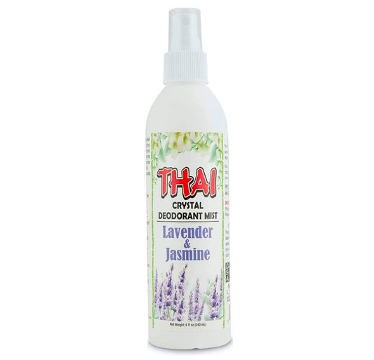 Thai Deodorant Stone Crystal Mist Natural Deodorant Spray Bundle - Lavender & Jasmine, 8 oz Each