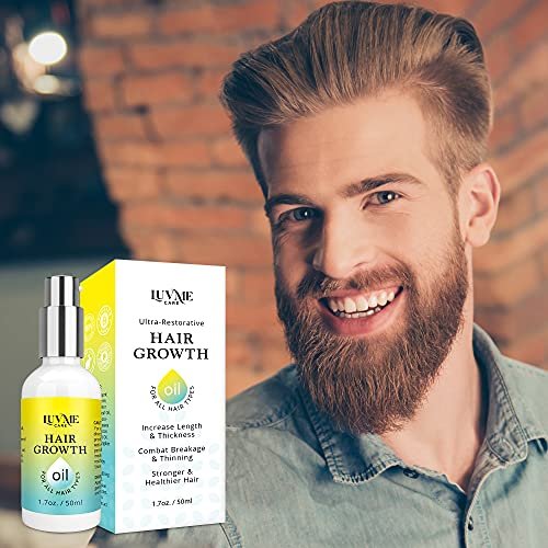 Luv Me Care Biotin Hair Growth Oil – Natural Serum for Thicker, Longer, Fuller Hair | Prevents Hair Loss & Thinning | Vitamin-Rich Treatment for Women & Men, All Hair Types (1.7 oz) Avelisse