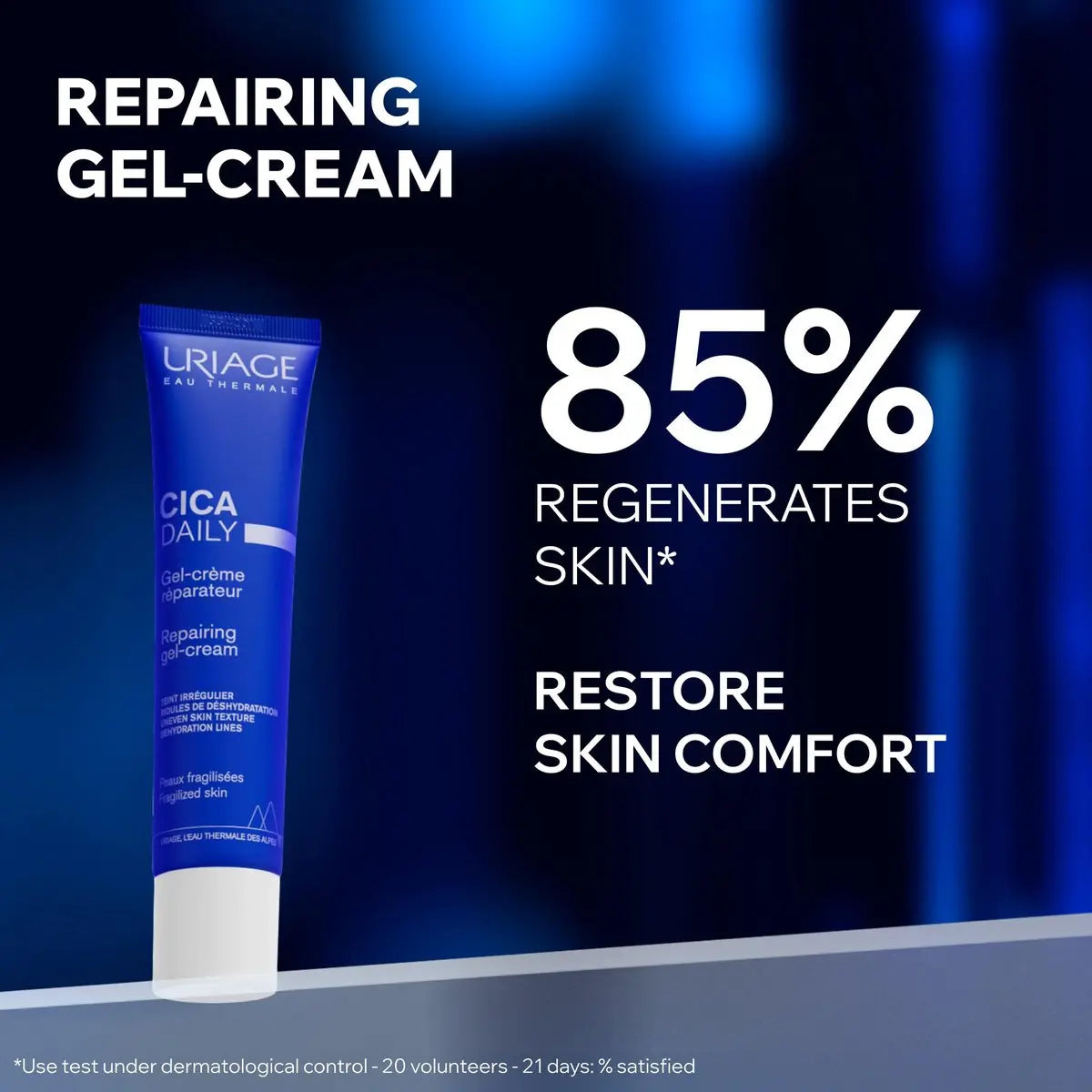 Uriage Cica-Daily Repairing Gel-Cream for Face - Ultra-Light Moisturizer with Prebiotic, Centella Asiatica & D-Panthenol, Paraben-Free, Non-Comedogenic Avelisse