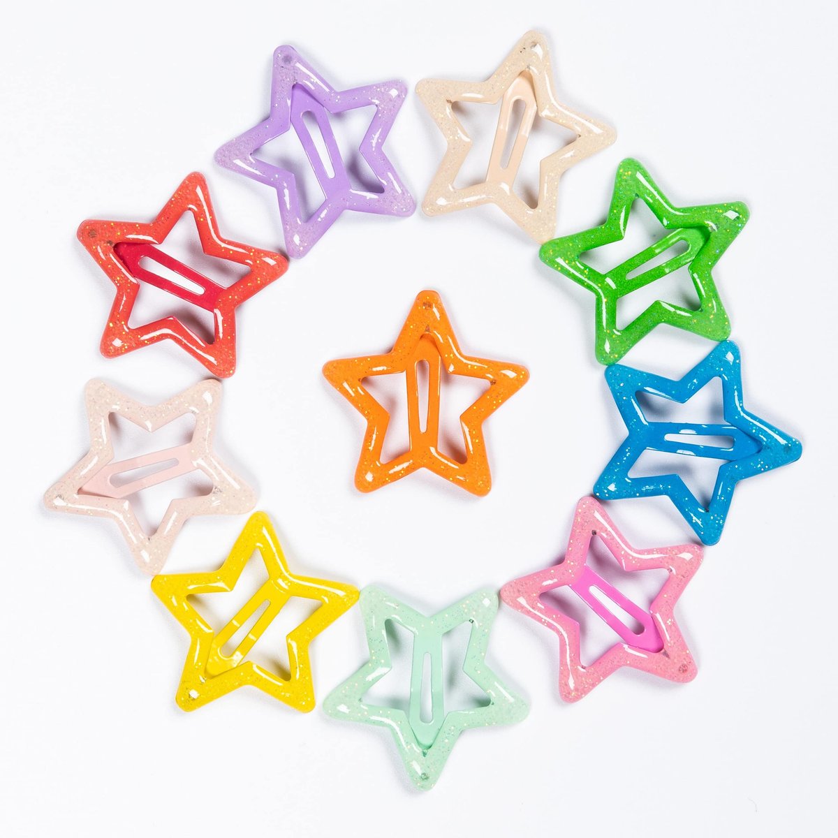 YAOKUA Star Hair Clips for Girls - 50 Pcs No Slip Metal Fashion Snap Hair Barrettes for Kids, Teens, Women - görsel 8