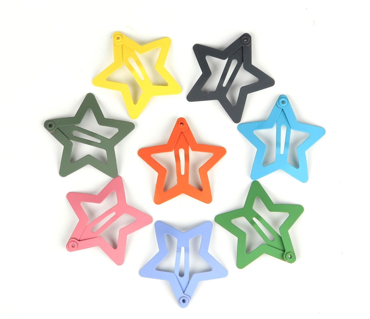 YAOKUA Star Hair Clips for Girls - 50 Pcs No Slip Metal Fashion Snap Hair Barrettes for Kids, Teens, Women - görsel 4