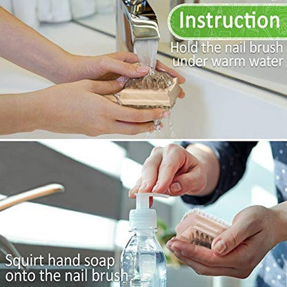 Konex Non-Slip Wooden Two-Sided Nail Brush for Cleaning Fingernails - Natural Boar Bristle Nail Scrubber for Daily Use Avelisse