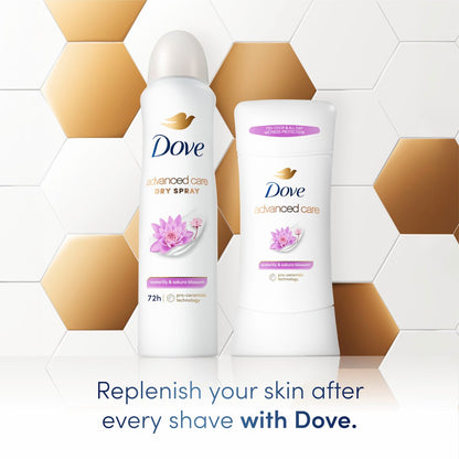 Dove Advanced Care Antiperspirant Deodorant Spray Waterlily & Sakura Blossom, 3 Count, 3.8 oz Each - 72-Hour Protection, Moisturizing for After-Shaving Care, Boosts Ceramide Levels for Soft Underarms Avelisse