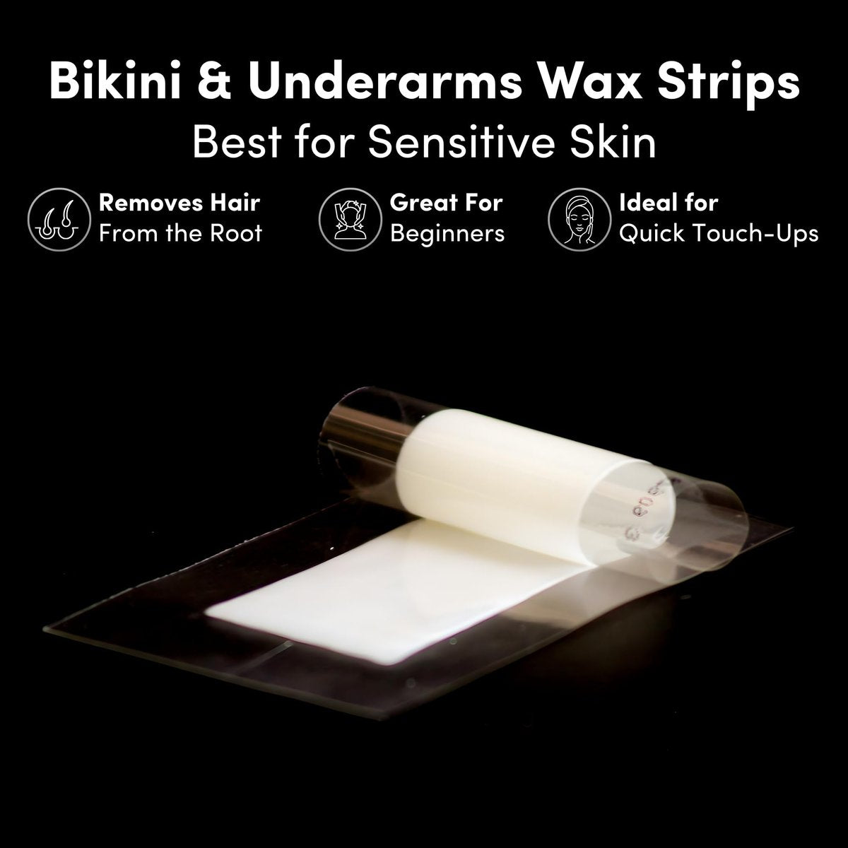 Parissa Natural Bikini Wax Strips Kit - 36 Ready-to-Use Strips for Sensitive Skin, Beginner-Friendly Hair Removal for Bikini & Brazilian Avelisse