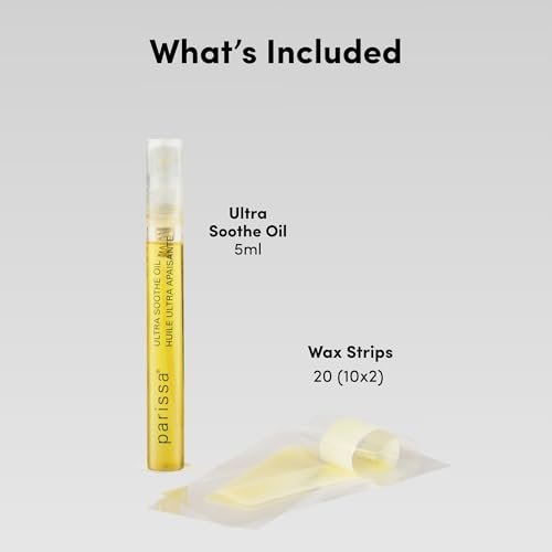 Parissa Natural Face & Lip Wax Strips | Gentle Hair Removal for Sensitive Skin | 20 Ready-to-Use Strips Avelisse