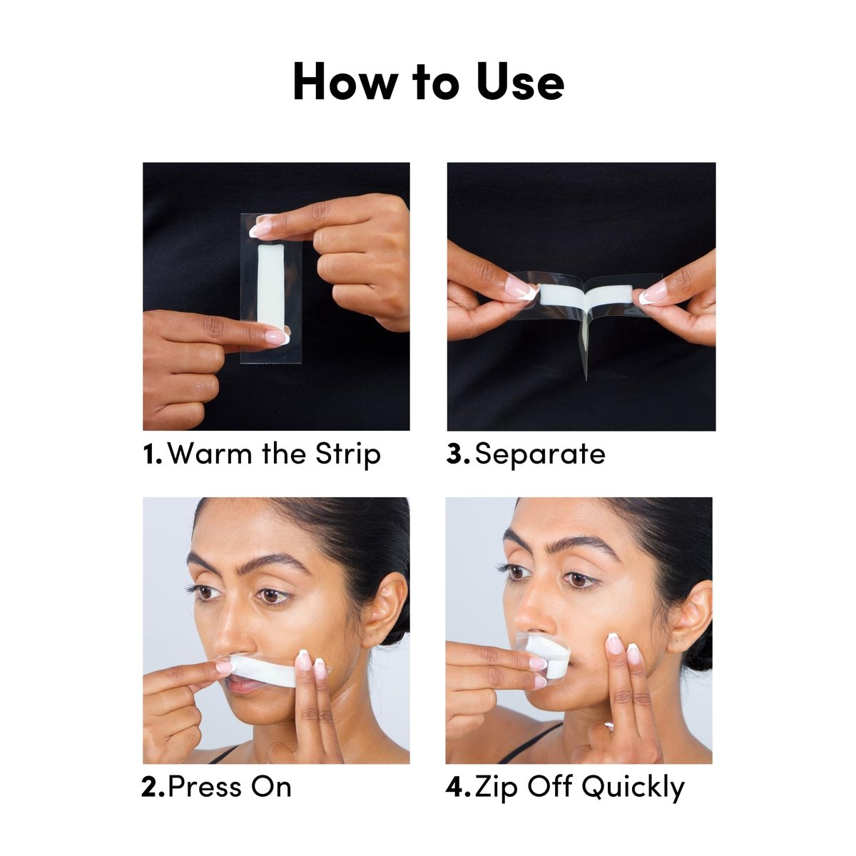Parissa Natural Face & Lip Wax Strips | Gentle Hair Removal for Sensitive Skin | 20 Ready-to-Use Strips Avelisse