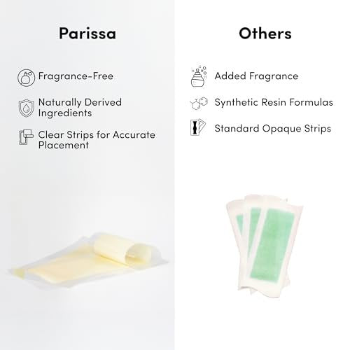 Parissa Natural Face & Lip Wax Strips | Gentle Hair Removal for Sensitive Skin | 20 Ready-to-Use Strips Avelisse