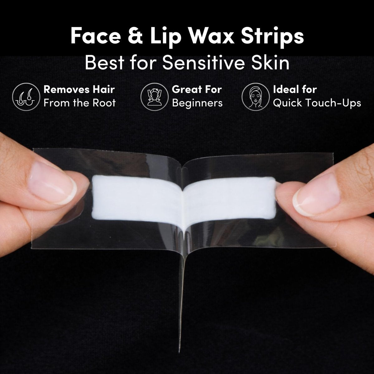 Parissa Natural Face & Lip Wax Strips | Gentle Hair Removal for Sensitive Skin | 20 Ready-to-Use Strips Avelisse