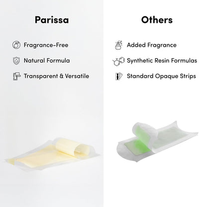 Parissa Natural Legs & Body Wax Strips - 48 Large Ready-to-Use Strips, Gentle on Sensitive Skin, Includes Post-Wax Oil Avelisse