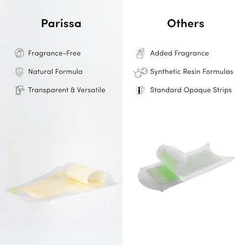 Parissa Natural Legs & Body Wax Strips - 48 Large Ready-to-Use Strips, Gentle on Sensitive Skin, Includes Post-Wax Oil Avelisse