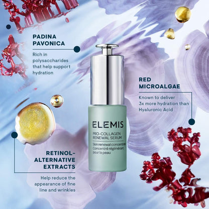 ELEMIS Pro-Collagen Renewal Serum 15ml - Gentle Retinol Alternative for Smoothing Fine Lines & Wrinkles Avelisse