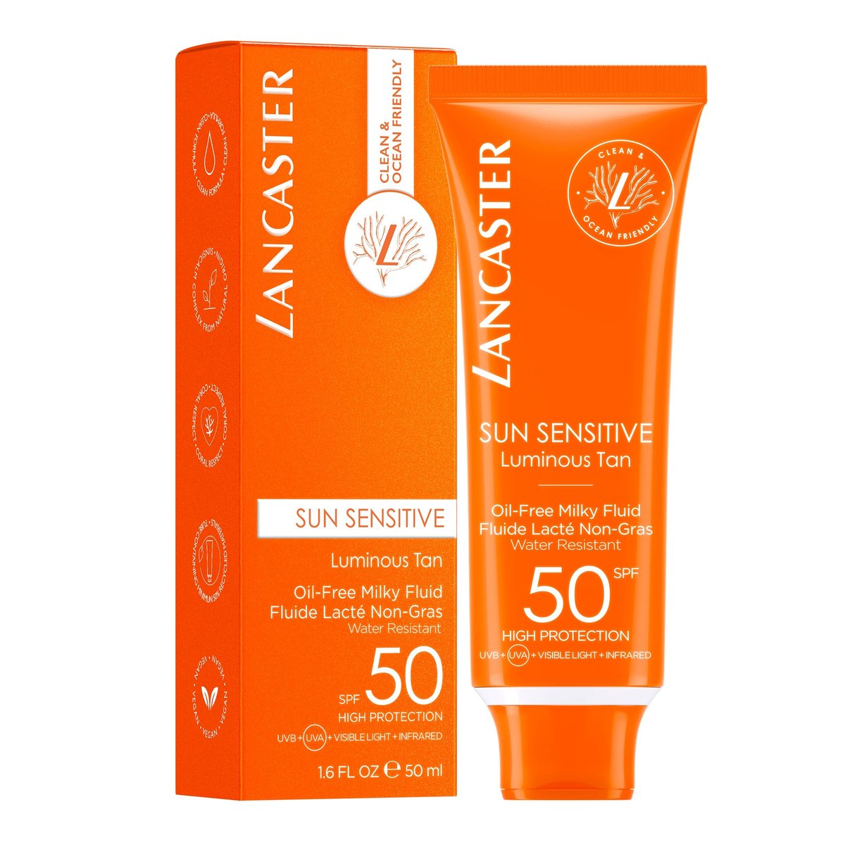Lancaster Beauty Sun Sensitive Oil-Free Milky Fluid SPF50 – Lightweight Face Sunscreen - görsel 3