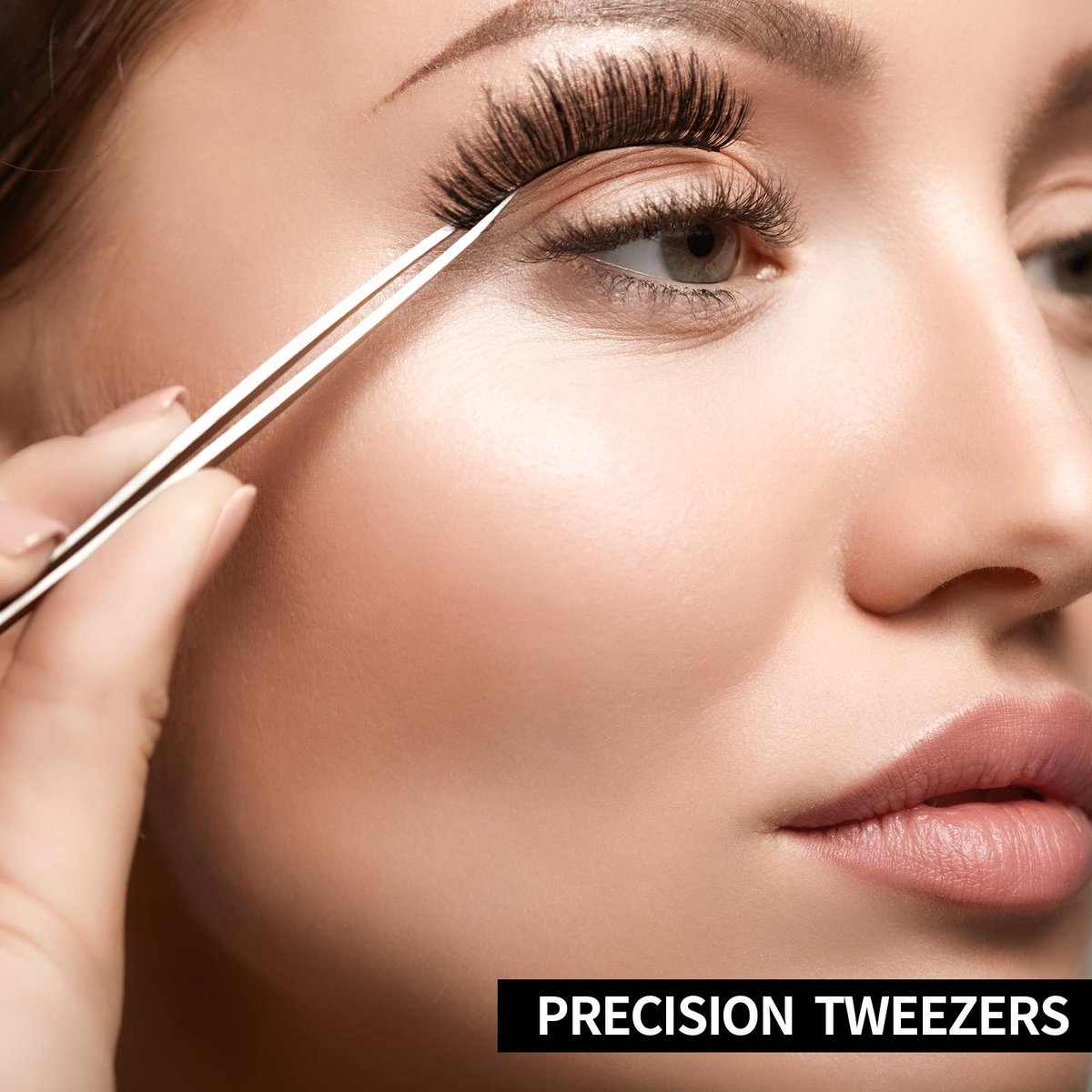 Mudde 3 Pcs Straight Pointed Tip Tweezers for Eyelash Extensions, Facial Hair, Blackhead Removal & Precision Eyebrow Grooming - Stainless Steel - görsel 5