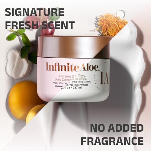 InfiniteAloe Complete Skin Care Aloe Vera Face and Body Cream for Dry Skin Relief - Fragrance Free, 2 oz - görsel 14