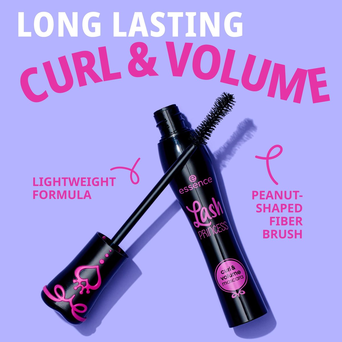 Essence Lash Princess Curl & Volume Mascara - Vegan & Cruelty Free Black Mascara for Dramatic Lashes - görsel 5