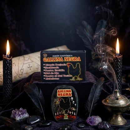 Jabon Gallina Negra (Pollo Negro) Bar Soap for Protection Against Evil Eye, Envy, Witchcraft and Negative Energy - 3.2oz/90gr