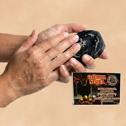 Jabon Gallina Negra (Pollo Negro) Bar Soap for Protection Against Evil Eye, Envy, Witchcraft and Negative Energy - 3.2oz/90gr