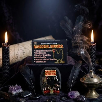 Jabon Gallina Negra (Pollo Negro) Bar Soap for Protection Against Evil Eye, Envy, Witchcraft and Negative Energy - 3.2oz/90gr