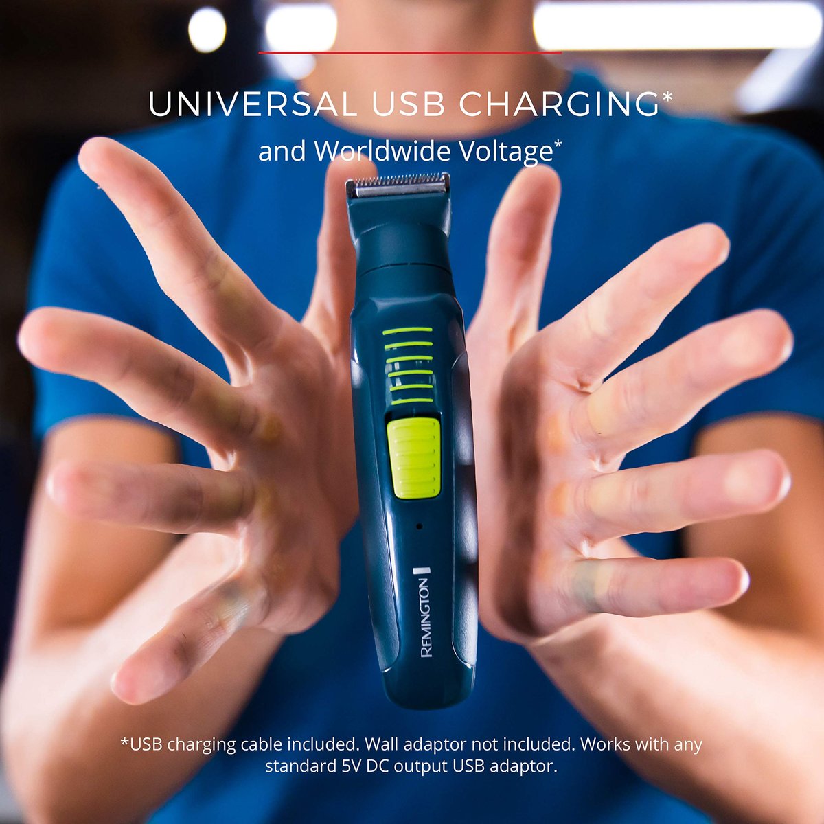 Remington Ultrastyle Rechargeable Total Grooming Kit PG6111 - Teal Green 9-Piece Set Avelisse