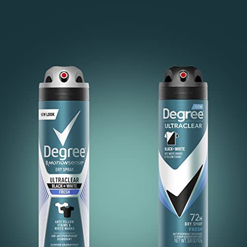 Degree Men Antiperspirant Spray Black + White 3 Count - Instantly Dry Spray Deodorant, 3.8 oz Each Avelisse