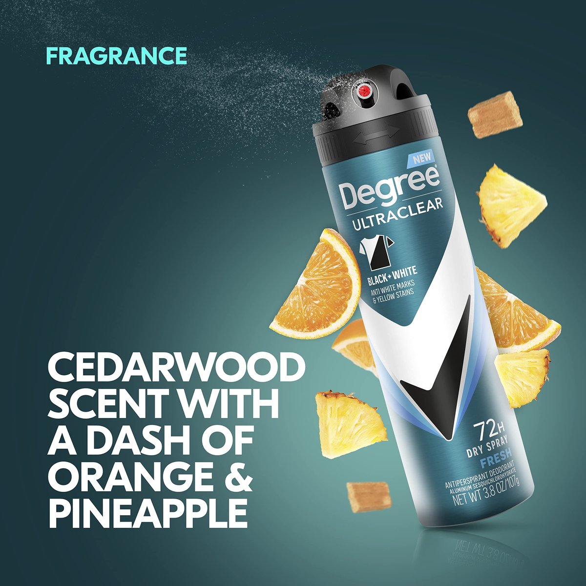 Degree Men Antiperspirant Spray Black + White 3 Count - Instantly Dry Spray Deodorant, 3.8 oz Each Avelisse