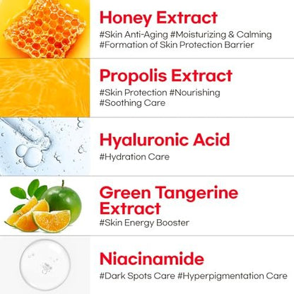 O!GETi Vitamin C Glow Serum Mist - Hydrating & Brightening Facial Mist with Jeju Green Tangerine & Niacinamide, Hypoallergenic Face Spray for Glowing Skin, 2.7 fl.oz Avelisse