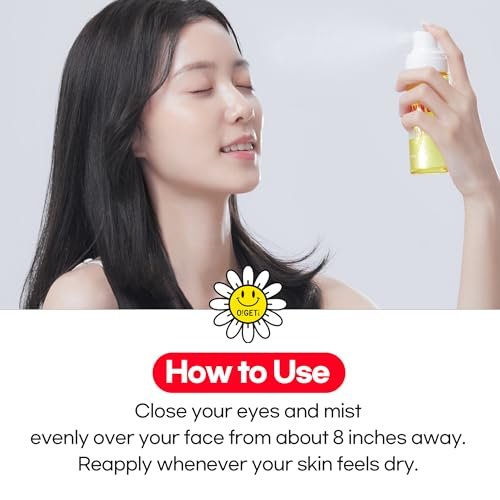 O!GETi Vitamin C Glow Serum Mist - Hydrating & Brightening Facial Mist with Jeju Green Tangerine & Niacinamide, Hypoallergenic Face Spray for Glowing Skin, 2.7 fl.oz Avelisse
