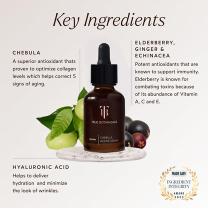 True Botanicals Chebula Active Serum – Anti-Aging Face Serum for Fine Lines & Wrinkles, Natural & Vegan Avelisse