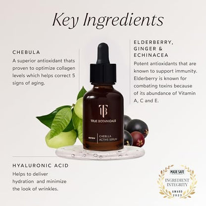 True Botanicals Chebula Active Serum – Anti-Aging Face Serum for Fine Lines & Wrinkles, Natural & Vegan Avelisse
