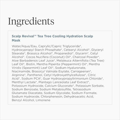 Briogeo Scalp Revival Charcoal + Tea Tree Cooling Hydration Scalp Mask - Weekly Detoxifying & Moisturizing Scalp Treatment for Dry, Flaky, or Itchy Scalp - Vegan & Cruelty Free - 6 oz Avelisse