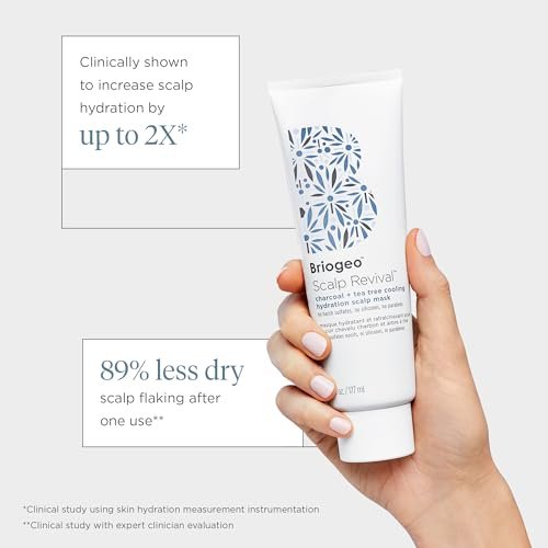 Briogeo Scalp Revival Charcoal + Tea Tree Cooling Hydration Scalp Mask - Weekly Detoxifying & Moisturizing Scalp Treatment for Dry, Flaky, or Itchy Scalp - Vegan & Cruelty Free - 6 oz Avelisse