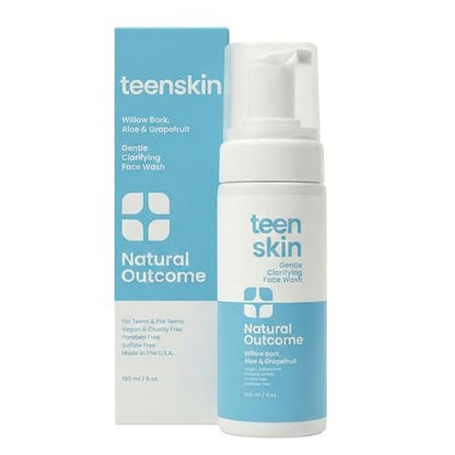 Gentle Foaming Teen Skin Face Wash – Natural Non-Toxic Acne Prevention for Teens, Preteens & Kids | 5 oz