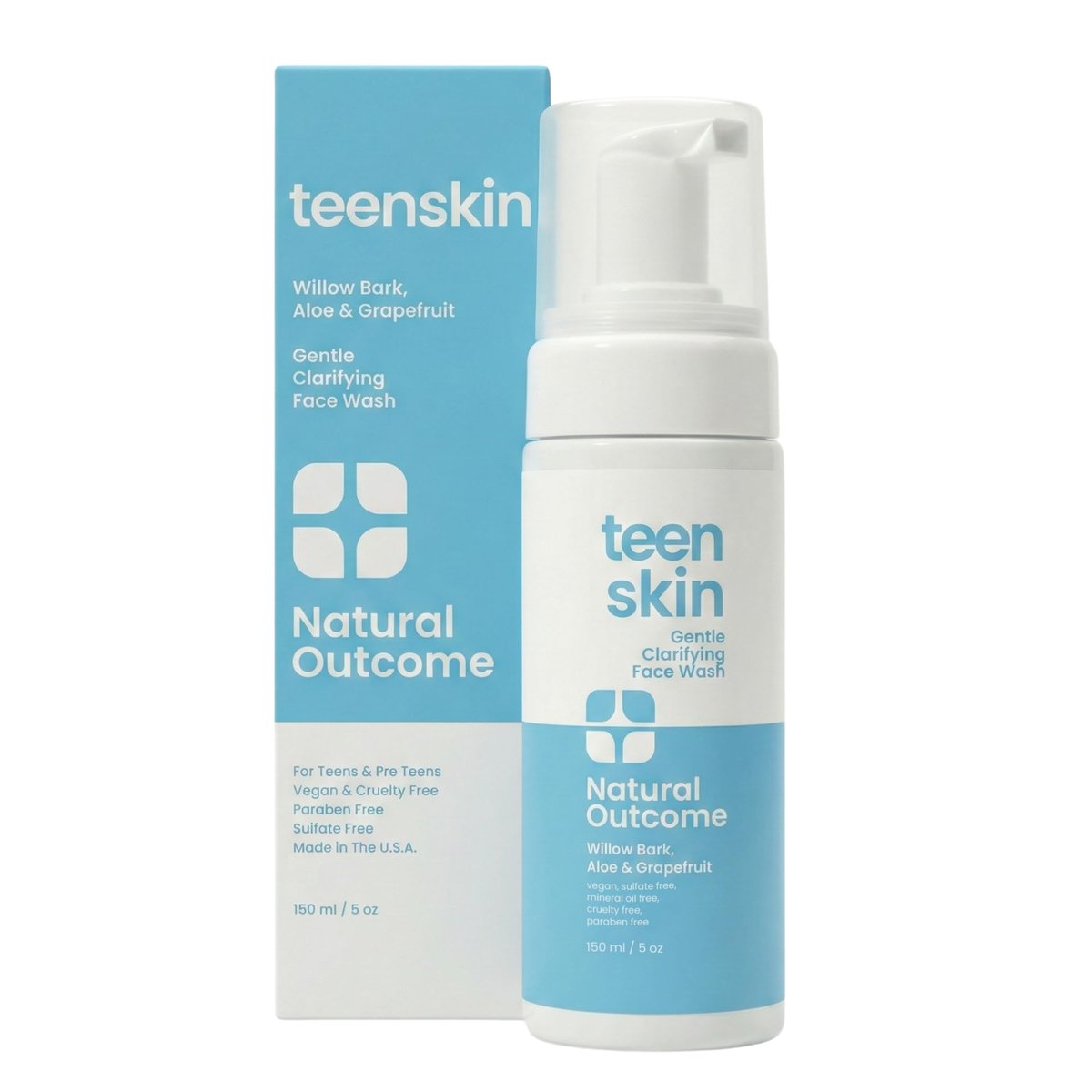 Gentle Foaming Teen Skin Face Wash – Natural Non-Toxic Acne Prevention for Teens, Preteens & Kids | 5 oz - görsel 1
