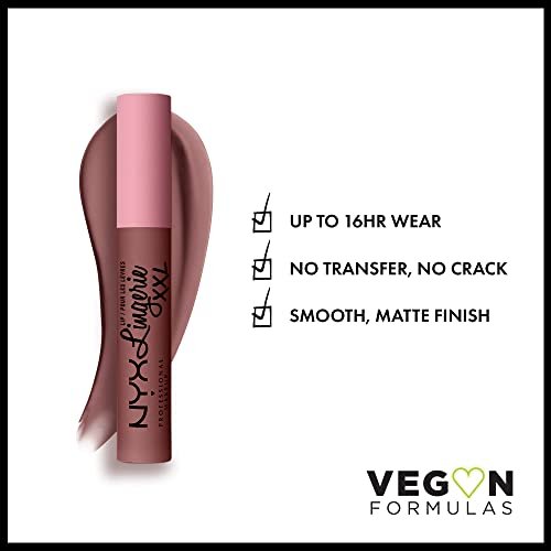 NYX PROFESSIONAL MAKEUP Lip Lingerie XXL Matte Liquid Lipstick - Unhooked (Grey Toned Beige) - görsel 4