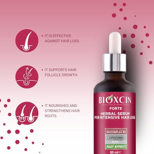 BIOXCIN Anti-Hair Loss Hair Growth Serum with Biotin & Keratin – Nourishing Scalp Treatment for Thinning, Weak & Damaged Hair – Stronger, Thicker, Fuller Hair – Daily Use for Men & Women – 3 x 50 ML - görsel 4