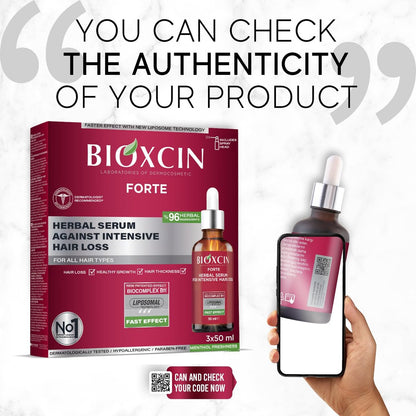 BIOXCIN Anti-Hair Loss Hair Growth Serum with Biotin & Keratin – Nourishing Scalp Treatment for Thinning, Weak & Damaged Hair – Stronger, Thicker, Fuller Hair – Daily Use for Men & Women – 3 x 50 ML
