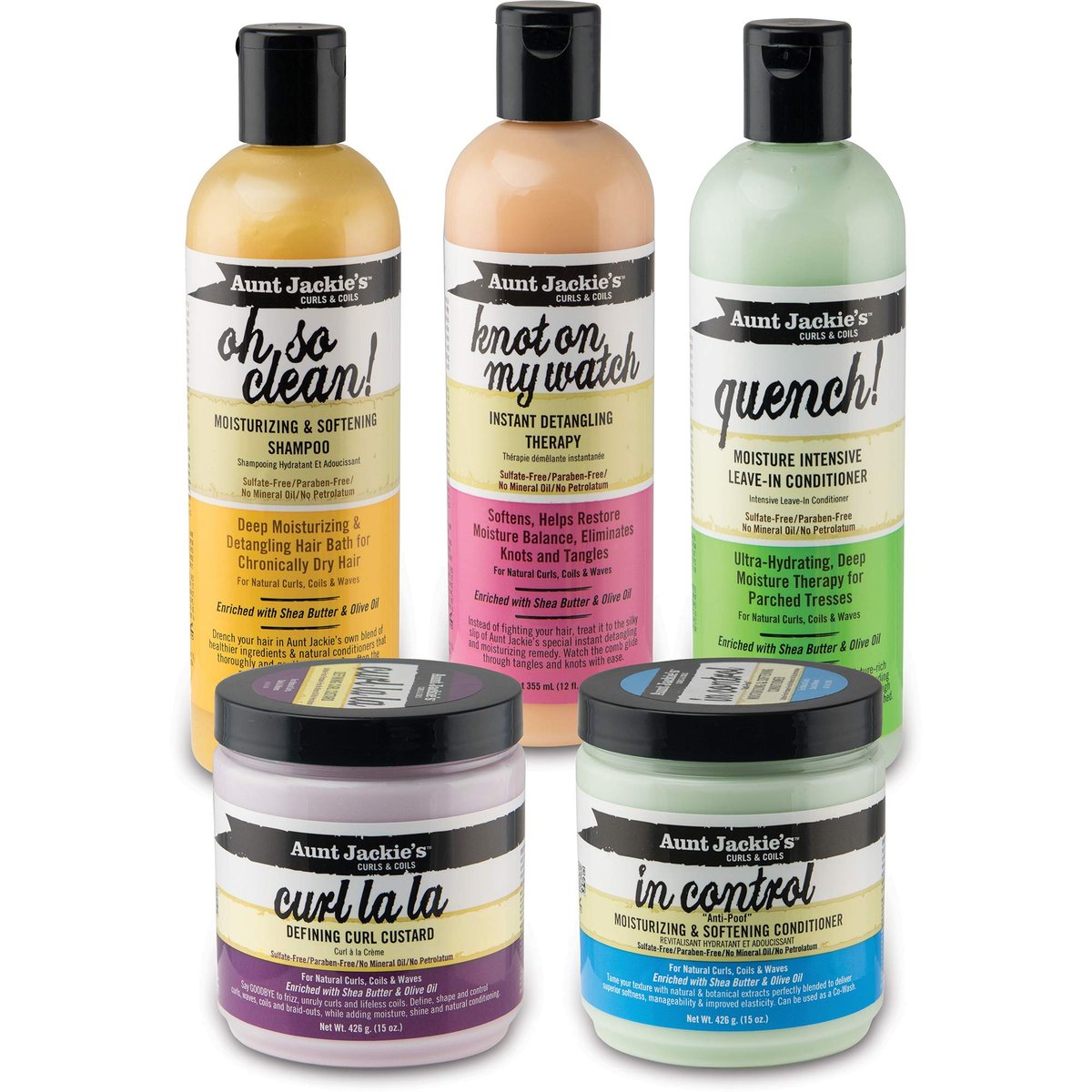 Aunt Jackie's Curls and Coils Knot On My Watch Instant Hair Detangling Therapy, 16 oz - Shea Butter Enriched for Natural Curls, Coils, and Waves - görsel 15