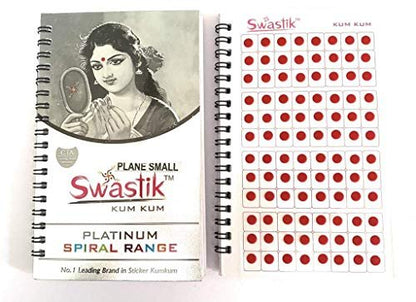 960 Count Maroon Round Bindis - Multi Size Dark Red Polka Dot Indian Bindi Stickers for Women Forehead Temporary Tattoo Collection