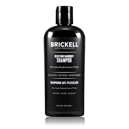 Brickell Men's Relieving Dandruff Shampoo for Men - Natural & Organic, Soothes and Eliminates Dandruff with Ziziphus Joazeiro, Aloe and Jojoba Oil (8 oz) - görsel 2