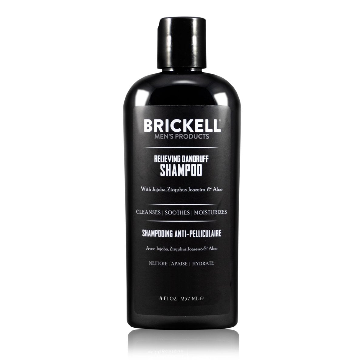 Brickell Men's Relieving Dandruff Shampoo for Men - Natural & Organic, Soothes and Eliminates Dandruff with Ziziphus Joazeiro, Aloe and Jojoba Oil (8 oz) - görsel 1