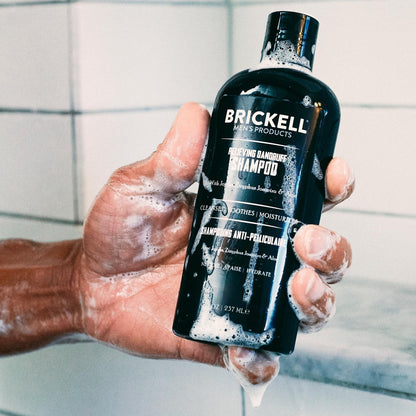 Brickell Men's Relieving Dandruff Shampoo for Men - Natural & Organic, Soothes and Eliminates Dandruff with Ziziphus Joazeiro, Aloe and Jojoba Oil (8 oz)