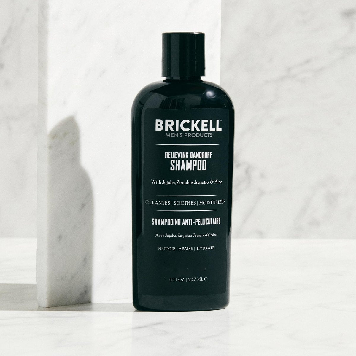 Brickell Men's Relieving Dandruff Shampoo for Men - Natural & Organic, Soothes and Eliminates Dandruff with Ziziphus Joazeiro, Aloe and Jojoba Oil (8 oz) - görsel 5